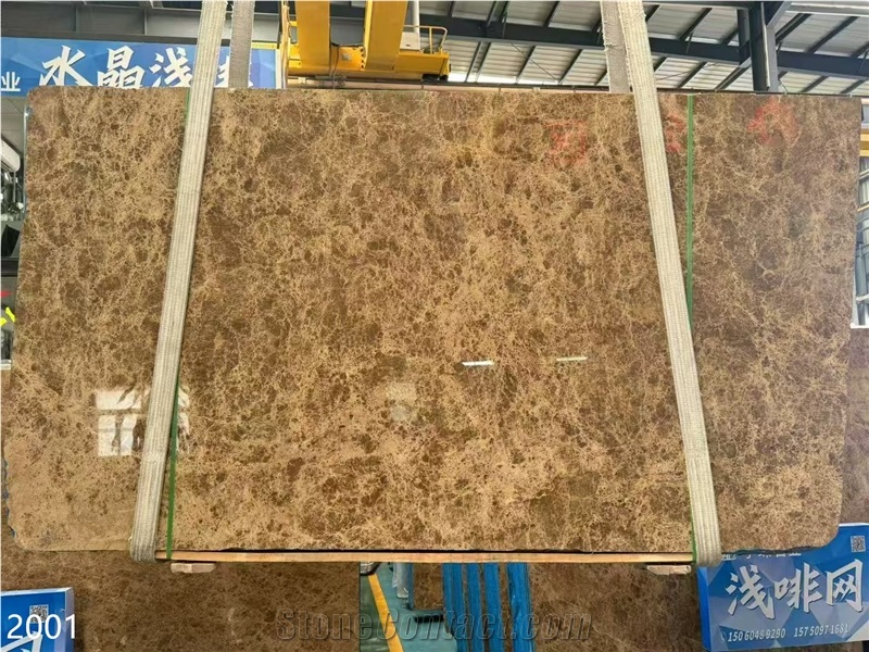 Crystal Emprador Marble Slabs Light Emprador  Brown Stone