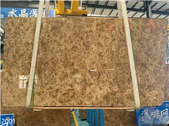 Crystal Emprador Marble Slabs Light Emprador  Brown Stone