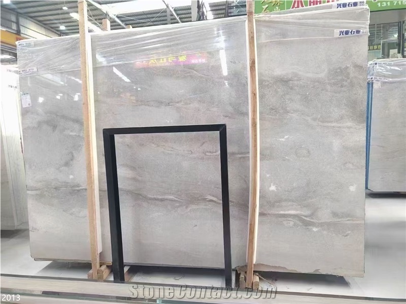 Hunan Grey Marble Slabs Silver Mink Romantic Grey Tile