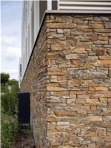 Rusty Yellow Cement Backside Ashlar Natural Stone Veneer