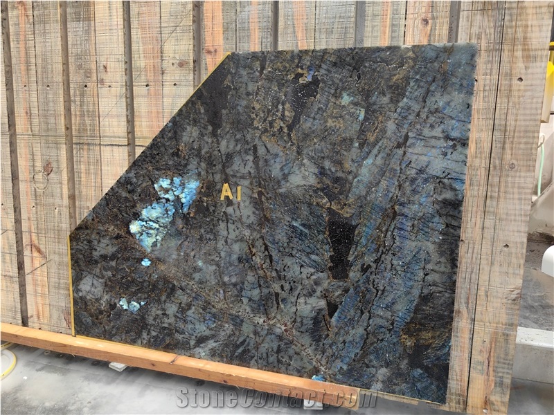 Natural New Labradorite River Lemurian Blue Granite Slabs