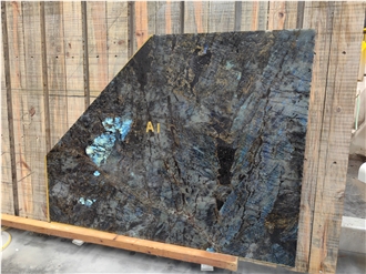 Natural New Labradorite River Lemurian Blue Granite Slabs