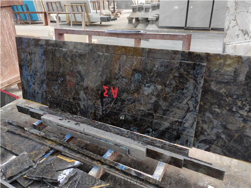 Natural New Labradorite River Lemurian Blue Granite Slabs
