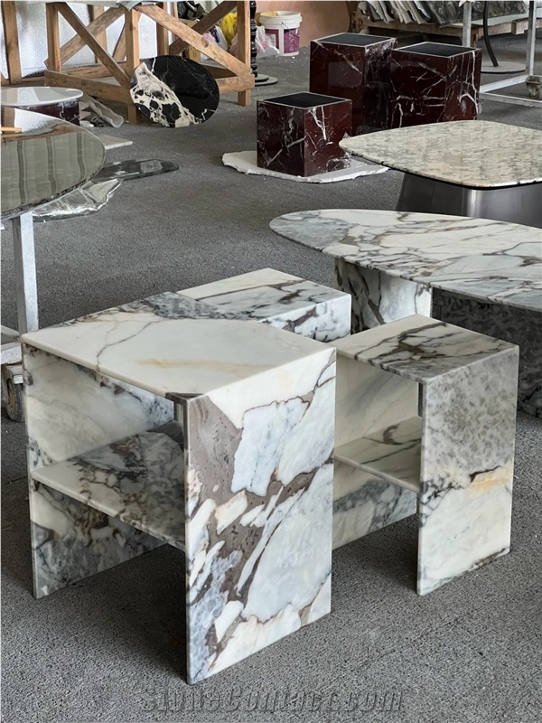 Custome China Calacatta Marble Coffee Table For Living Room On Sale