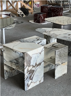 Custome China Calacatta Marble Coffee Table For Living Room On Sale