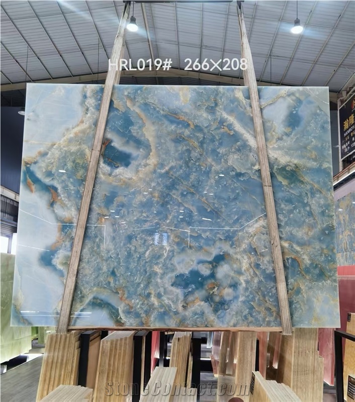 Golden Blue Onyx Slabs