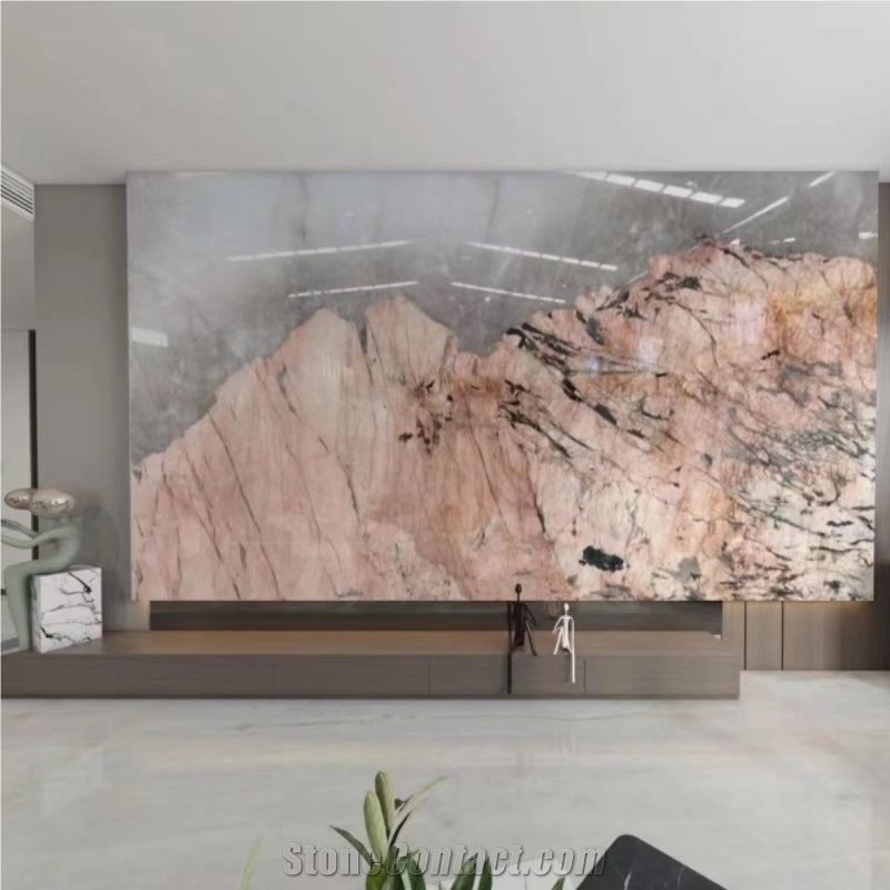 Pandora Pink Stone Slab Tiles