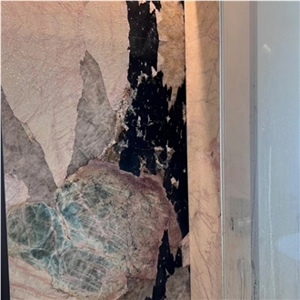Pandora Pink Stone Slab Tiles