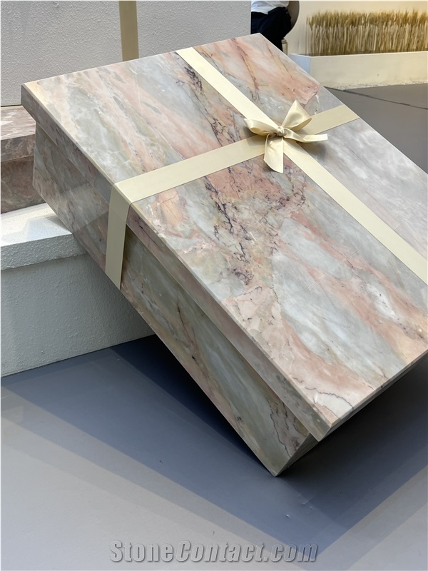 Pink Marble Side Table