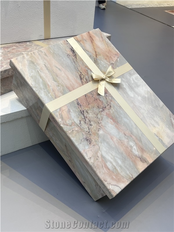 Pink Marble Side Table