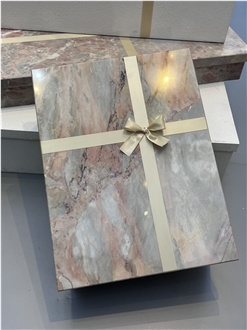 Pink Marble Side Table