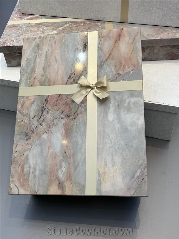 Pink Marble Side Table