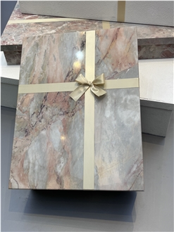 Pink Marble Side Table