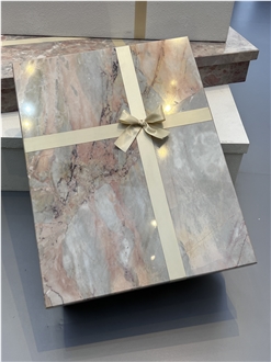 Pink Marble Side Table