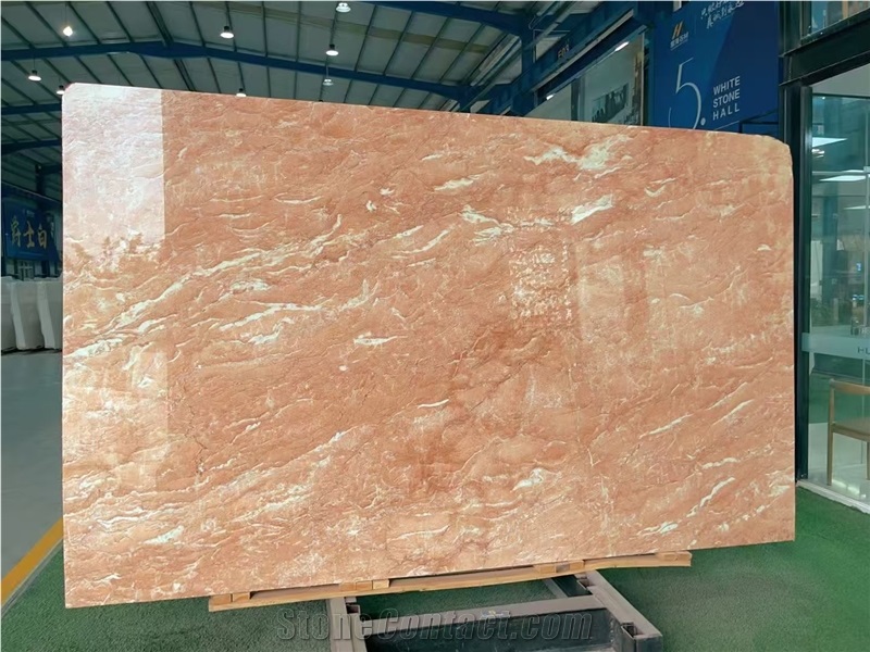 Polished Orange Peel Red Marble Slabs