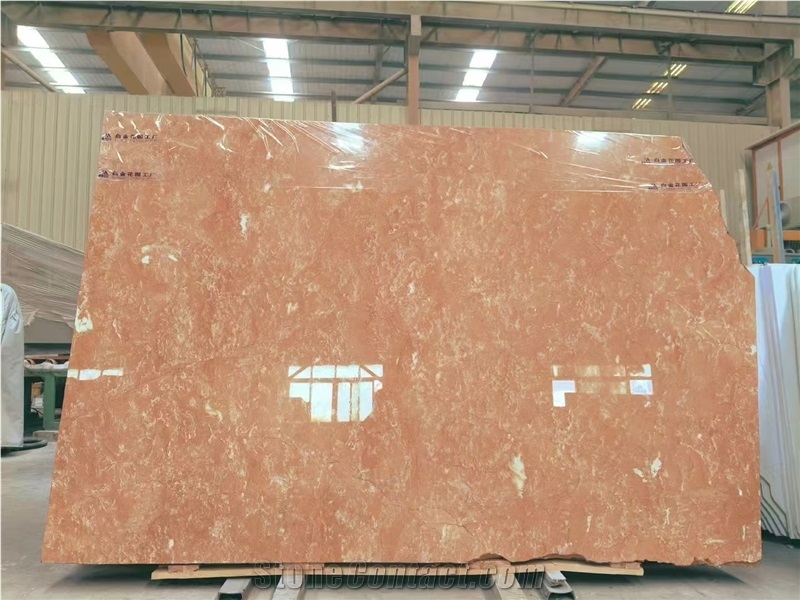 Polished Orange Peel Red Marble Slabs
