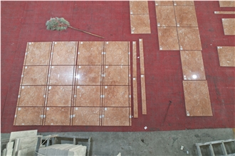 Polished Orange Peel Red Marble Slabs