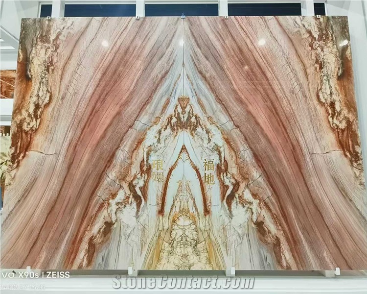 Rainbow Pink Quartzite Slabs