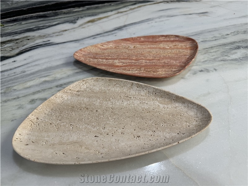 Red Travertine Serving Tray Home Decor Products