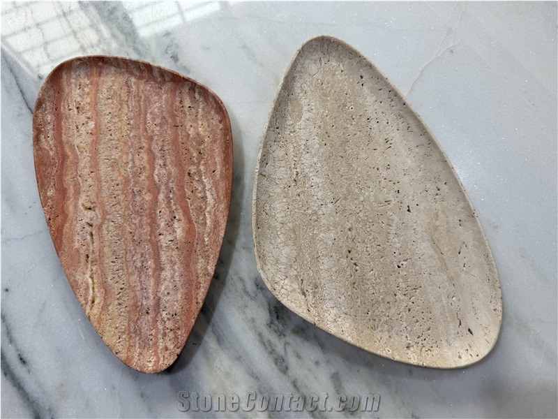 Red Travertine Serving Tray Home Decor Products