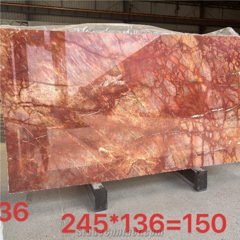 Rosso Damasco Marble  Floor Tile