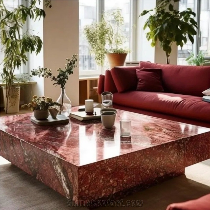 Rosso Damasco Marble  Floor Tile