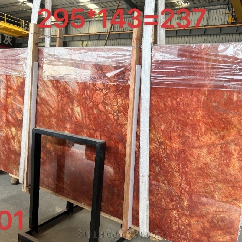 Rosso Damasco Marble  Floor Tile