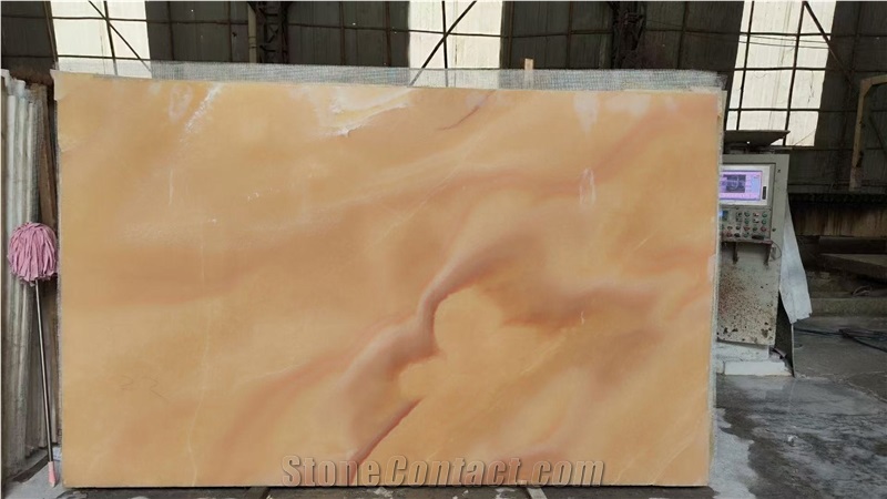 Orange Onyx Slabs, Yellow Honey/Persian Orange