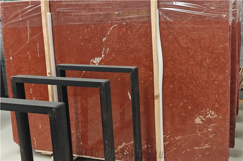 Rojo Coralito Red Marble Slabs