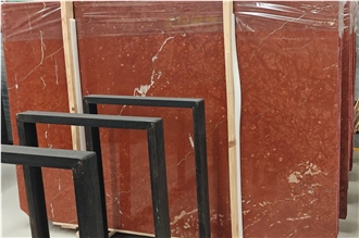 Rojo Coralito Red Marble Slabs