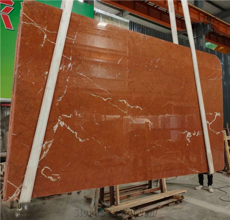 Rojo Coralito Red Marble Slabs