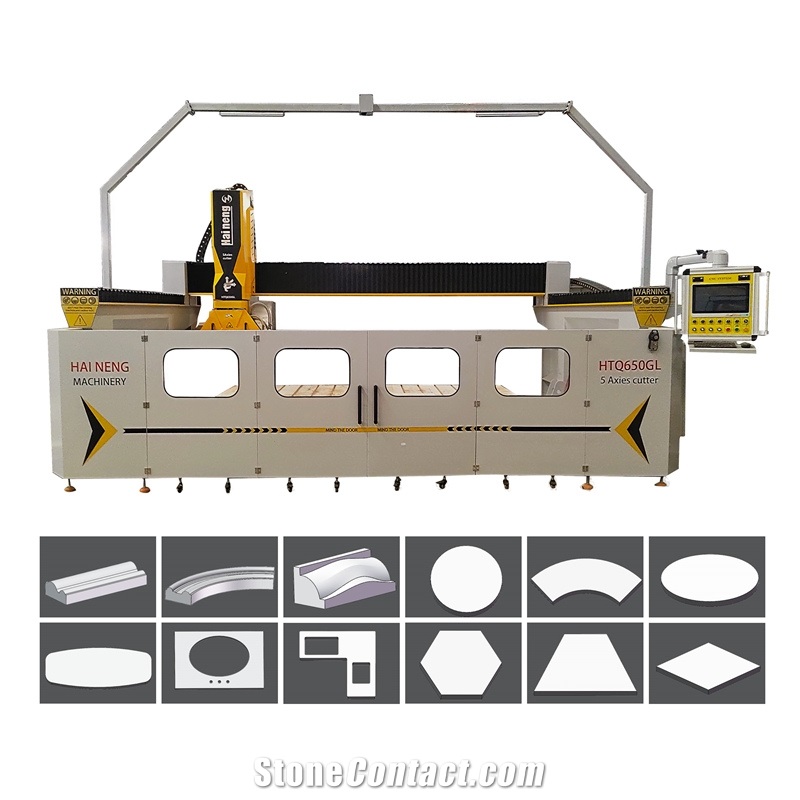 5 Axis CNC Bridge Saw Stone Cutting Machine