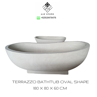 A2Z  Bathtub Terrazzo Solid Surface Bath Tub