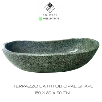 A2Z  Bathtub Terrazzo Solid Surface Bath Tub