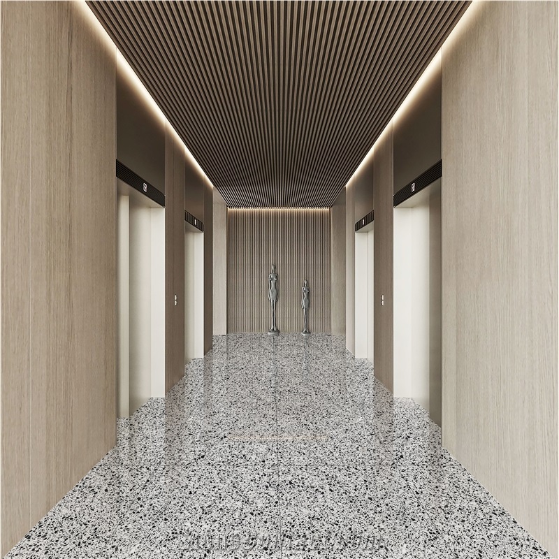 Multicolor Black Terrazzo Floor Tiles