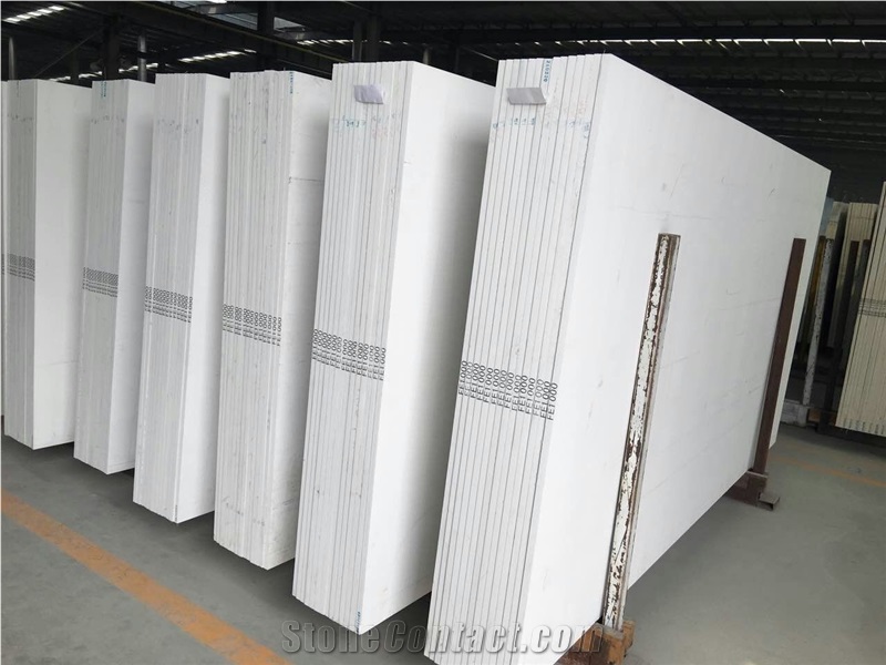 Pure White Quartz Engineered Stone Slabs