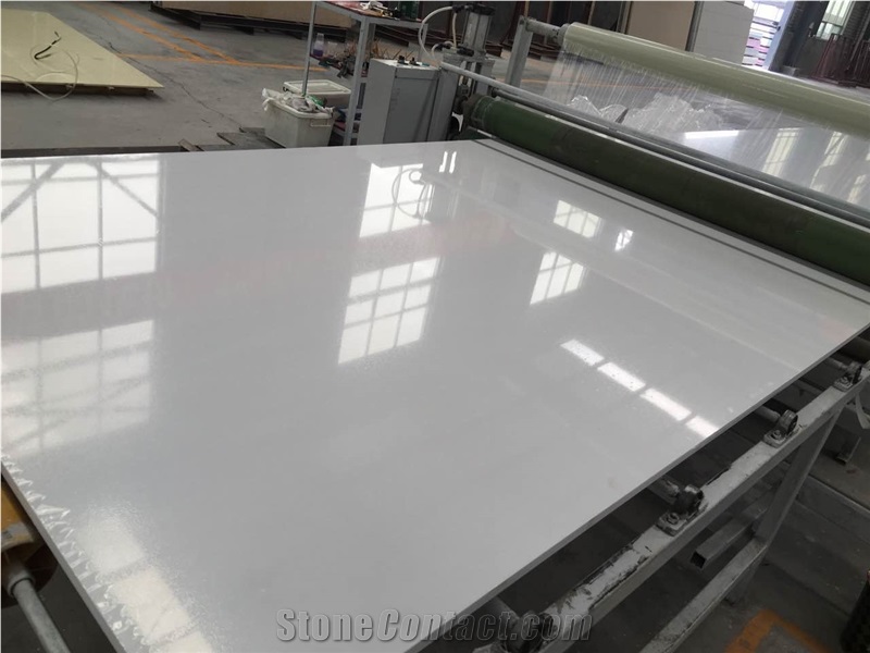 Pure White Quartz Engineered Stone Slabs