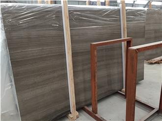 Coffee Wooden Brown Vein Marble Slabs