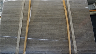 Coffee Wooden Brown Vein Marble Slabs