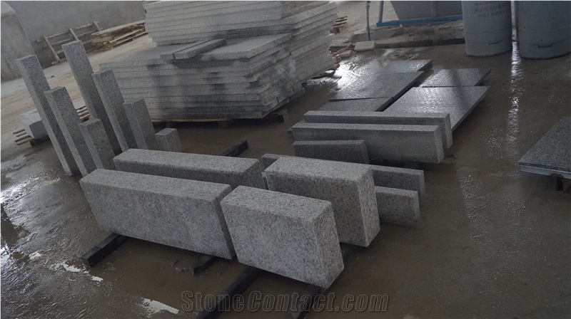 New G602 Bianco Sardo Grey Granite Roadside Kerbstones