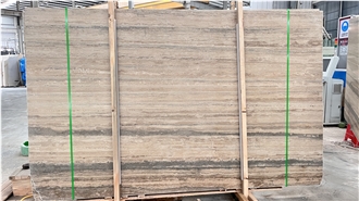 DMD New Travertino Romano Silver Mic Slabs DMD New Travertino Romano Silver Mic Slabs