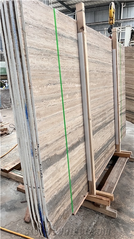 DMD New Travertino Romano Silver Mic  Slabs