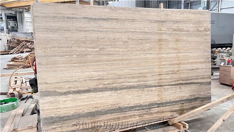 DMD New Travertino Romano Silver Mic  Slabs