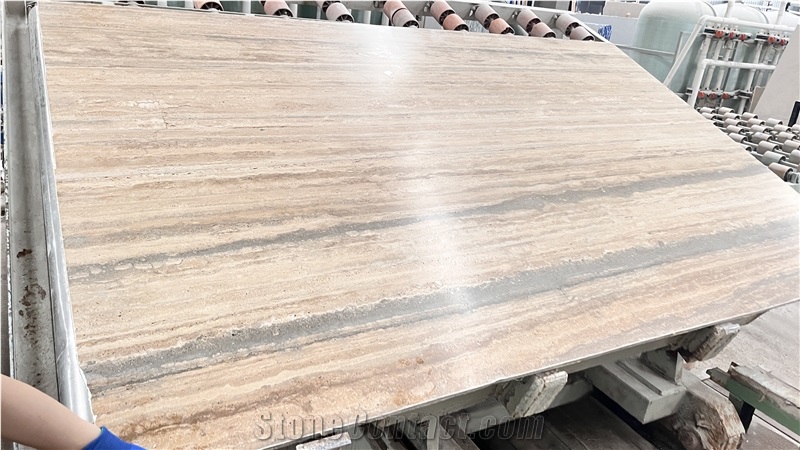 DMD New Travertino Romano Silver Mic  Slabs