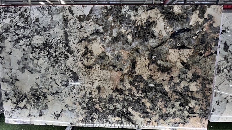 DMD Showroom Tourmaline White Granite Slabs  Collections