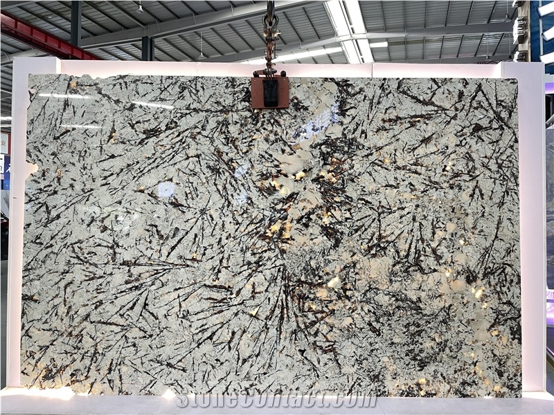 Good Price  Luxury White Persa Granite Slabs Light  Through