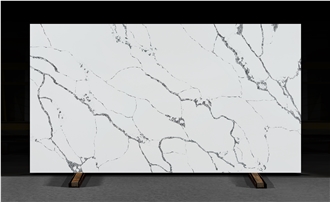 Sparkle Pure White Artificial Quartz Slabs
