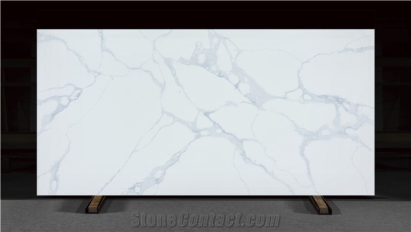 Sparkle Pure White Artificial Quartz Slabs