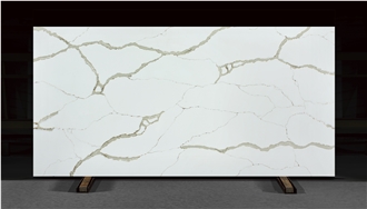 Sparkle Pure White Artificial Quartz Slabs