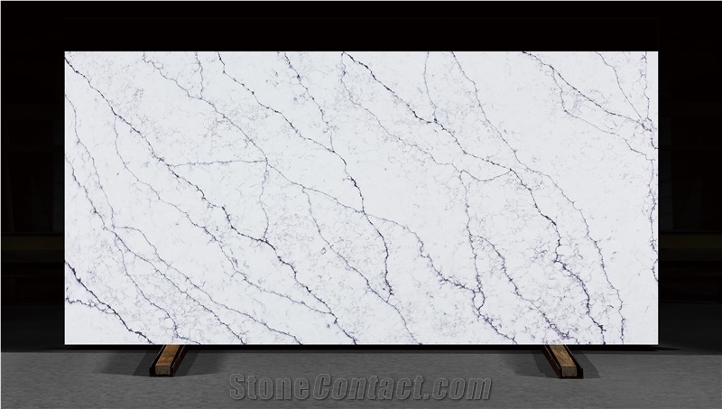 Sparkle Pure White Artificial Quartz Slabs